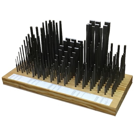 Wilde 135-PIECE PUNCH & CHISEL DISPLAY BOARD - 45 SKUs, 3 EACH K345.NP/DB